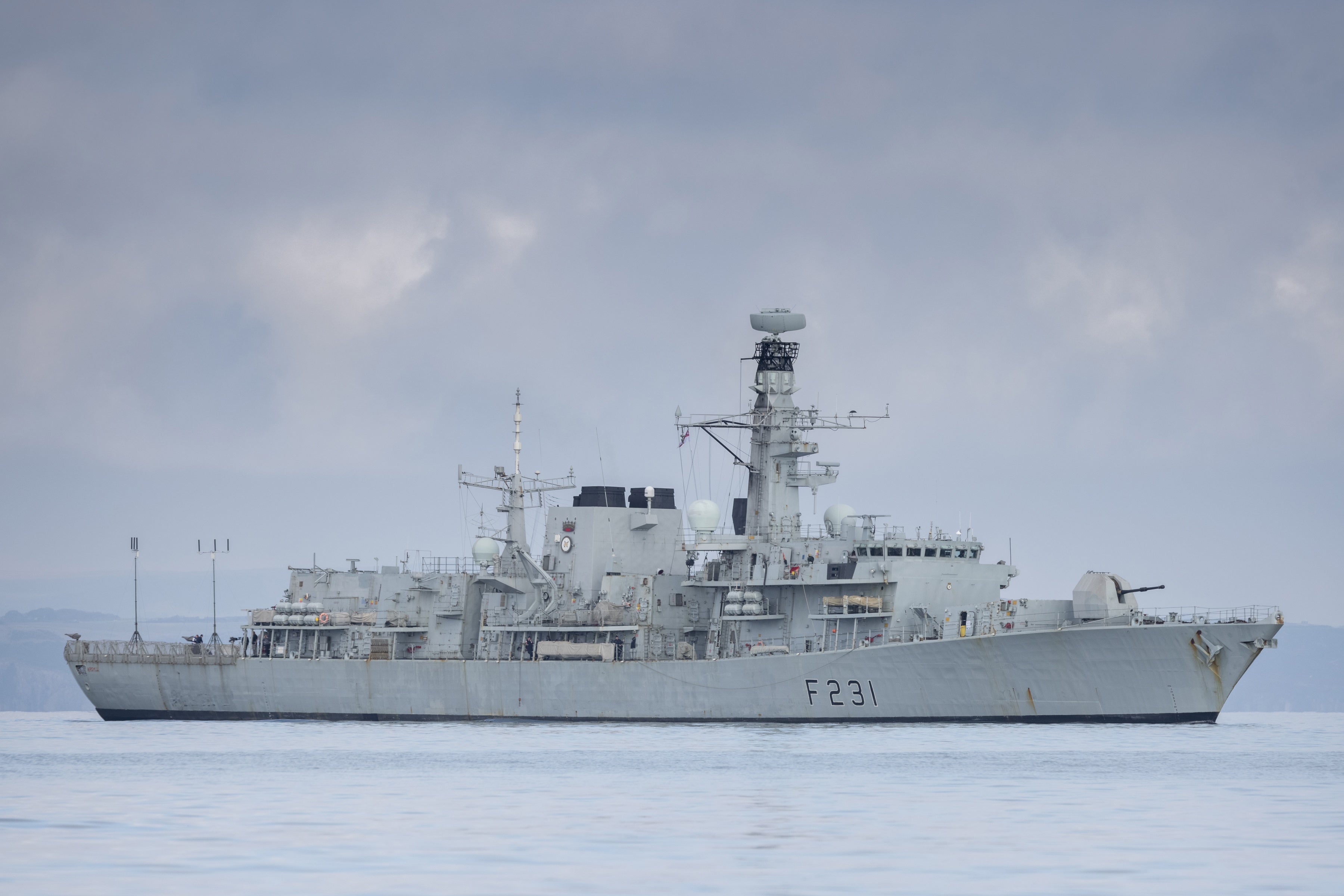 HMS Argyll, which has been tasked to monitor two Russian vessels (Royal Navy/PA)