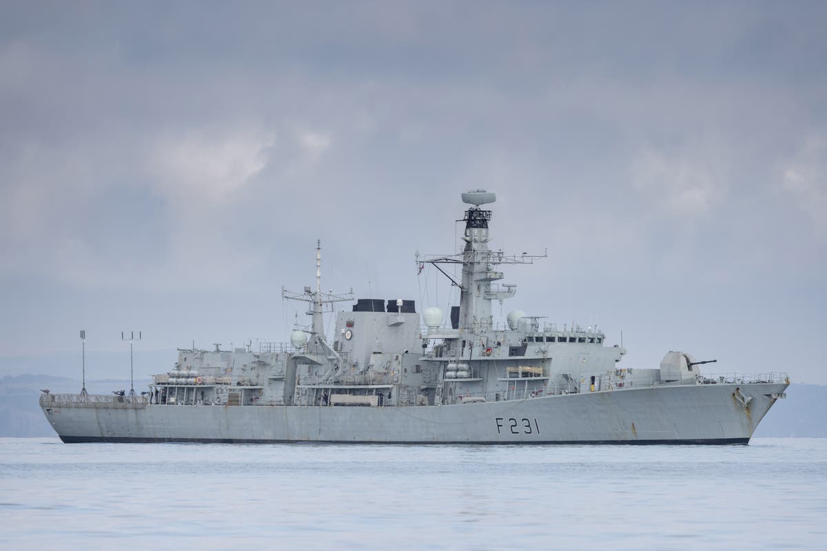 Royal Navy warship monitors Russian vessels in English Channel