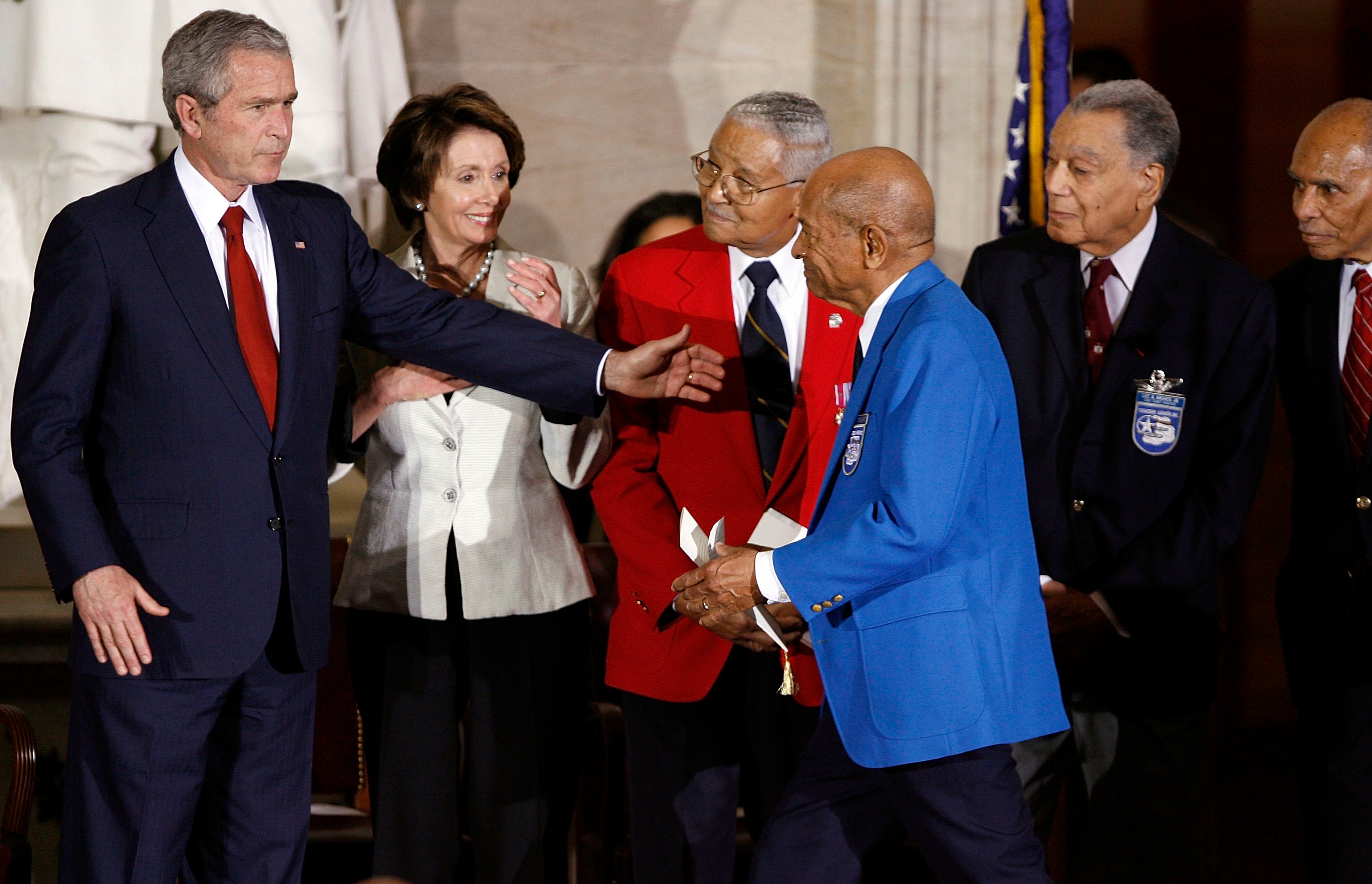 In 2007, he and other surviving members of the Tuskegee Airmen were presented with the congressional gold medal by George W Bush