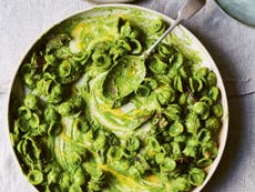 This lazy day pasta with garlic kale sauce couldn’t be easier