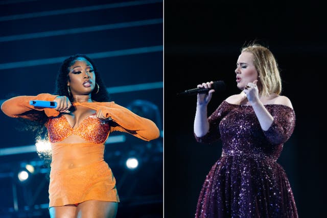 <p>Megan Thee Stallion and Adele were the stars of viral joke videos in late 2021</p>