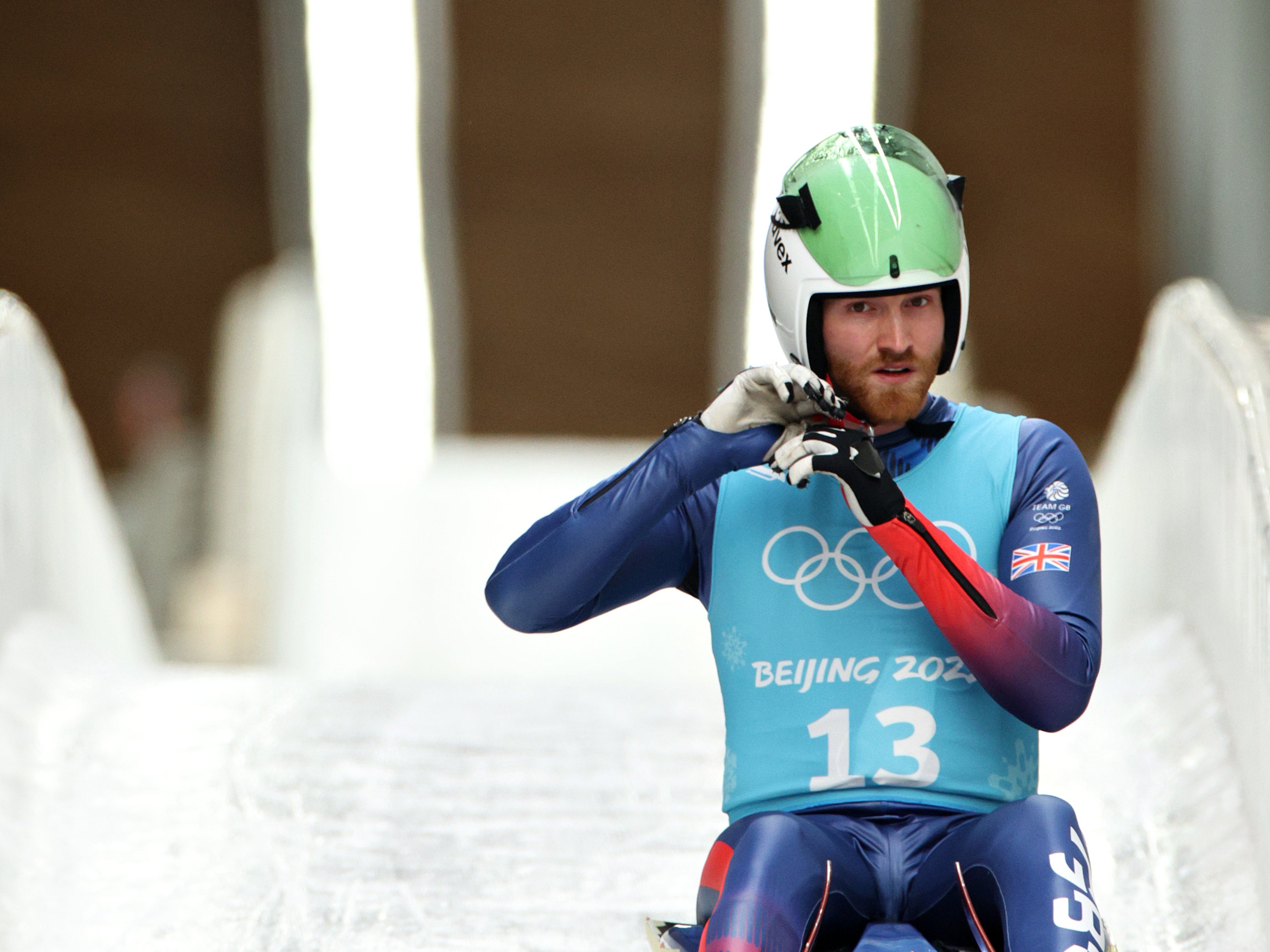 Rupert Staudinger in training ahead of the Winter Olympics