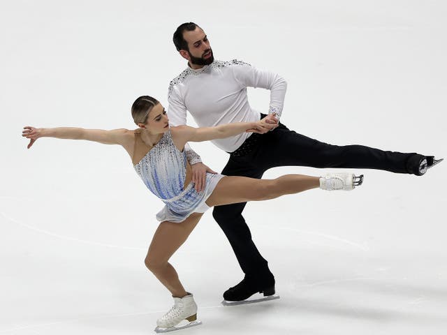 <p>Ashley Cain-Gribble and Timothy LeDuc compete at the US Figure Skating Championships</p>