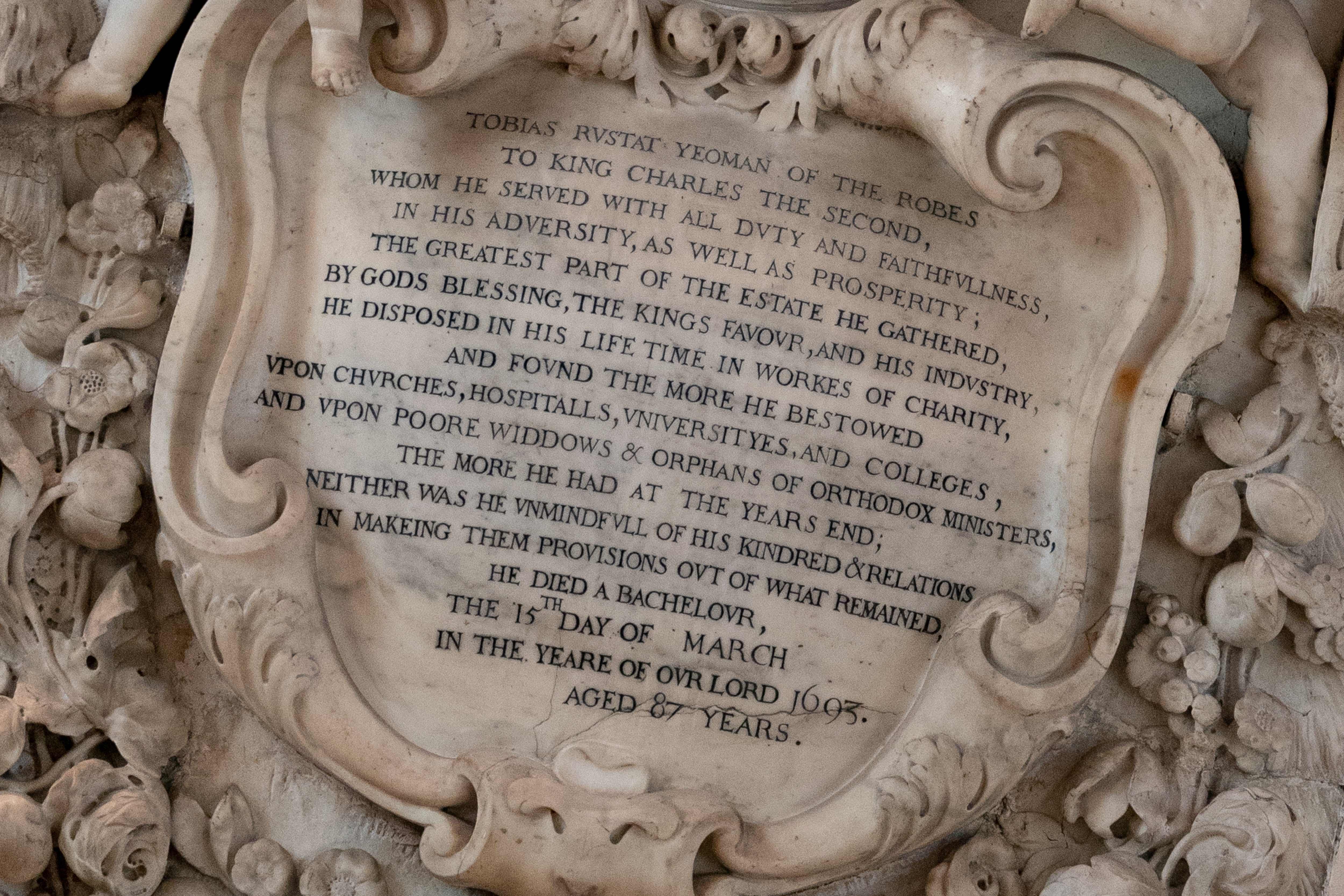The memorial to Tobias Rustat in Jesus College, University of Cambridge. Wednesday’s ecclesiastical court ruling on whether to have it removed from the college said that… Picture date: Wednesday January 26, 2022.