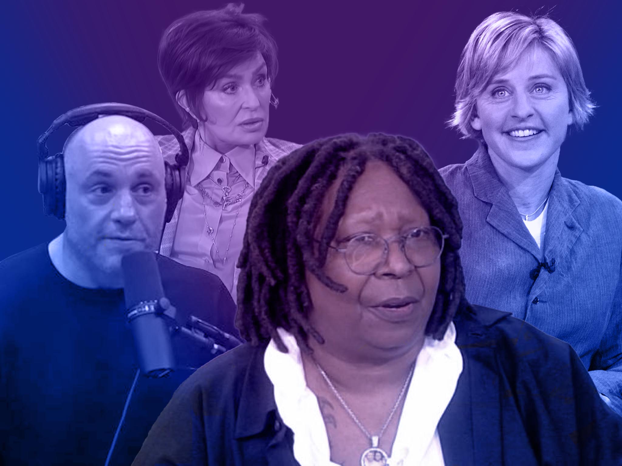 Joe Rogan, Sharon Osbourne, Whoopi Goldberg and Ellen DeGeneres are just some of the talk show hosts to land in hot water in recent months