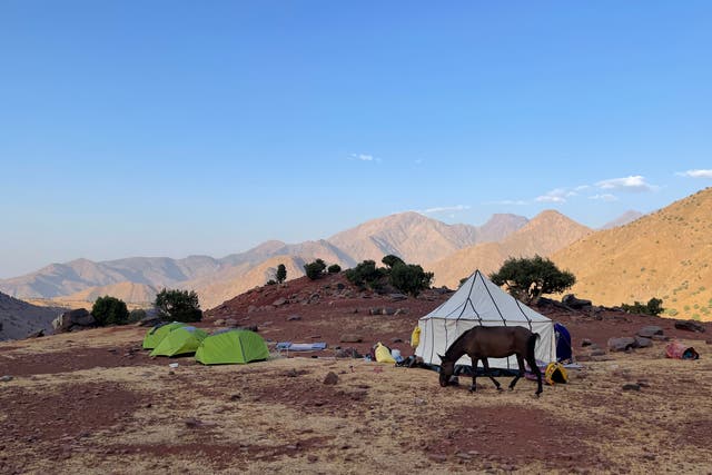 <p>Setting up camp in the Atlas Mountains is possible again now Morocco has lifted its travel ban</p>