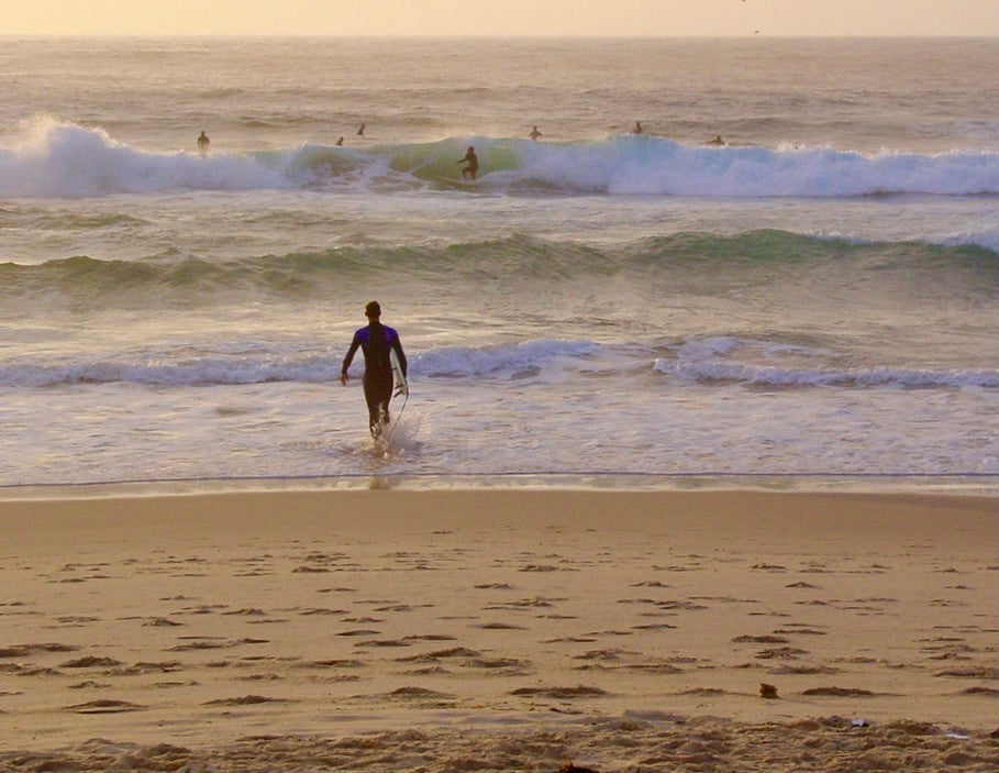 After work: surfers at Bondi Beach, Sydney