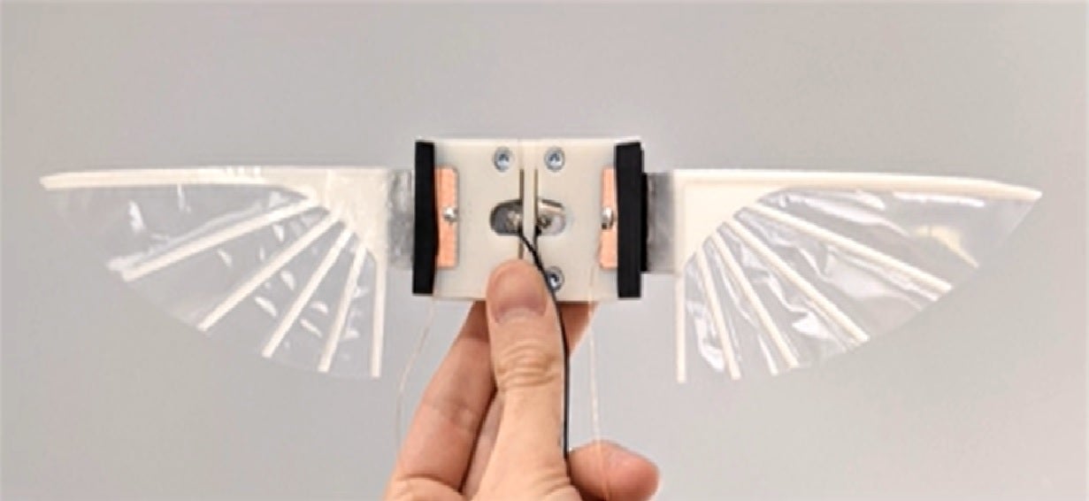 The insect-sized robots can fly by flapping their wings (Tim Helps/University of Bristol)