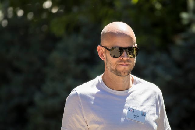 <p> Daniel Ek, co-founder and chief executive officer of Spotify, attends the annual Allen & Company Sun Valley Conference, July 11, 2018 in Sun Valley, Idaho.</p>