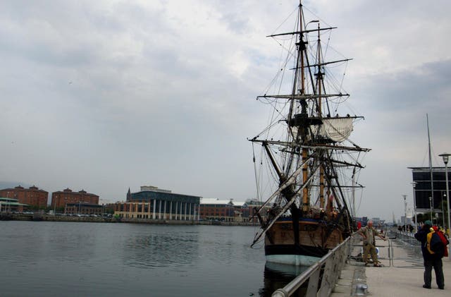 A replica of Captain James Cook’s ship Endeavour which was used on his first voyage of discovery to the South Pacific and Australasia between 1768 and 1771 (PA).