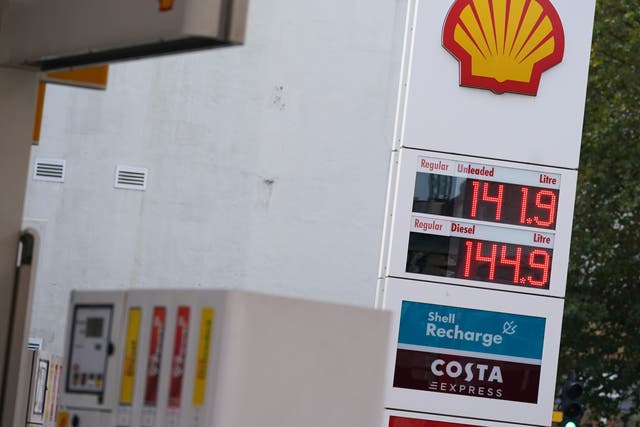 Gas and oil prices have soared in the past year (Yui Mok/PA)