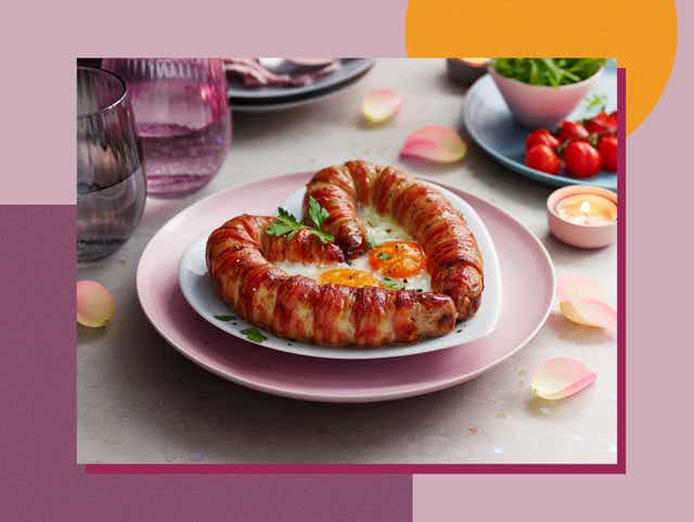 <p>The heart-shaped creation is made from pork with a hint of truffle, and wrapped in smoked bacon   </p>