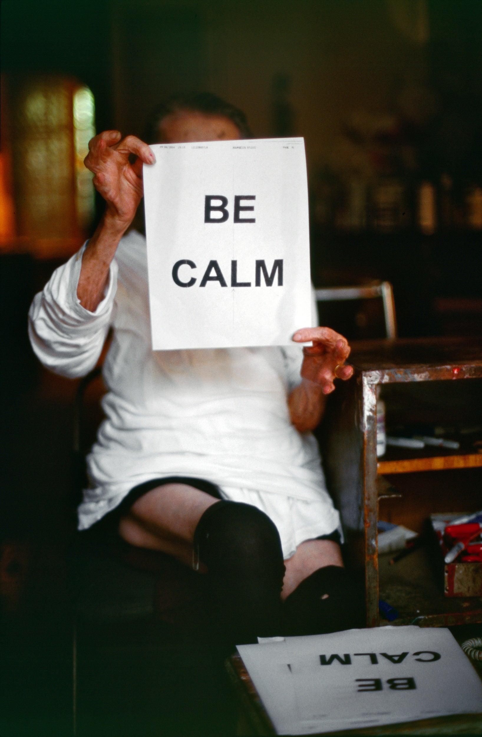 Louise Bourgeois in her home in New York