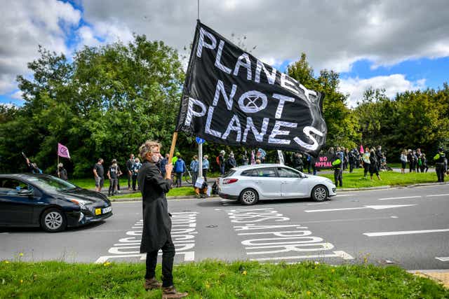 <p>Plans to expand Bristol Airport have met opposition from climate change activists, as well as local politicians (Ben Birchall/PA)</p>