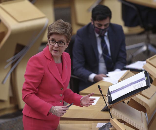 Scotland’s First Minister Nicola Sturgeon suggested the announcemnet by Rishi Sunak of support for soaring energy bills was not enough (Fraser Bremner/Scottish Daily Mail/PA)