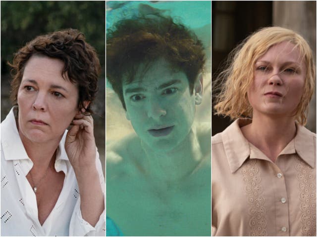<p>Snubbed!: Olivia Colman, Andrew Garfield and Kirsten Dunst</p>