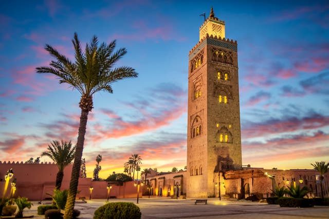 <p>Koutoubia mosque in Marrakech, Morocco</p>