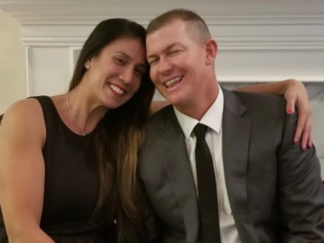 Matt Mauser smiles with his wife, Christina Mauser, before the tragic helicopter accident