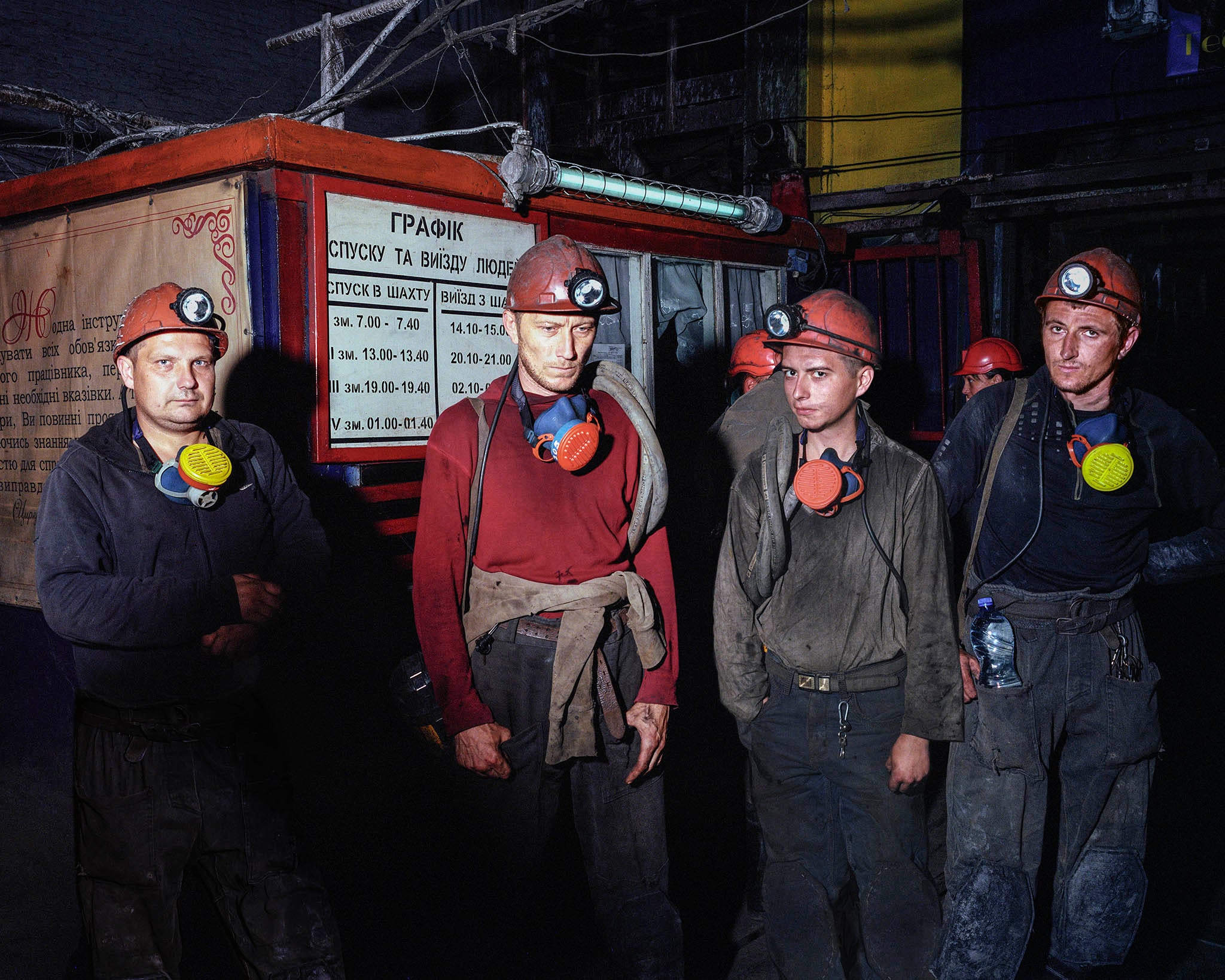 Miners at Chervonohrad Mine, Lviv, Western Ukraine, 2021