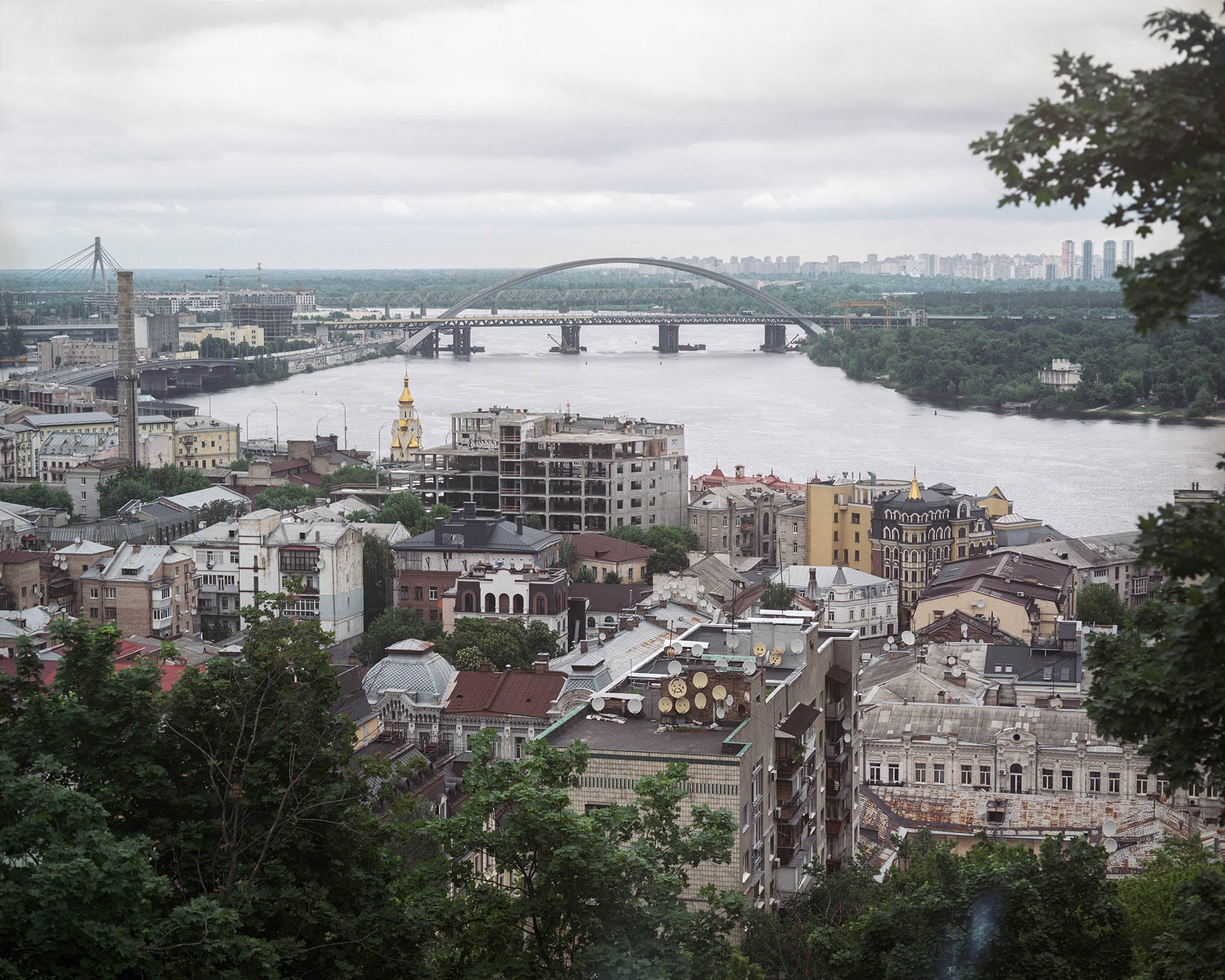 View on Podil District, Kyiv, 2021