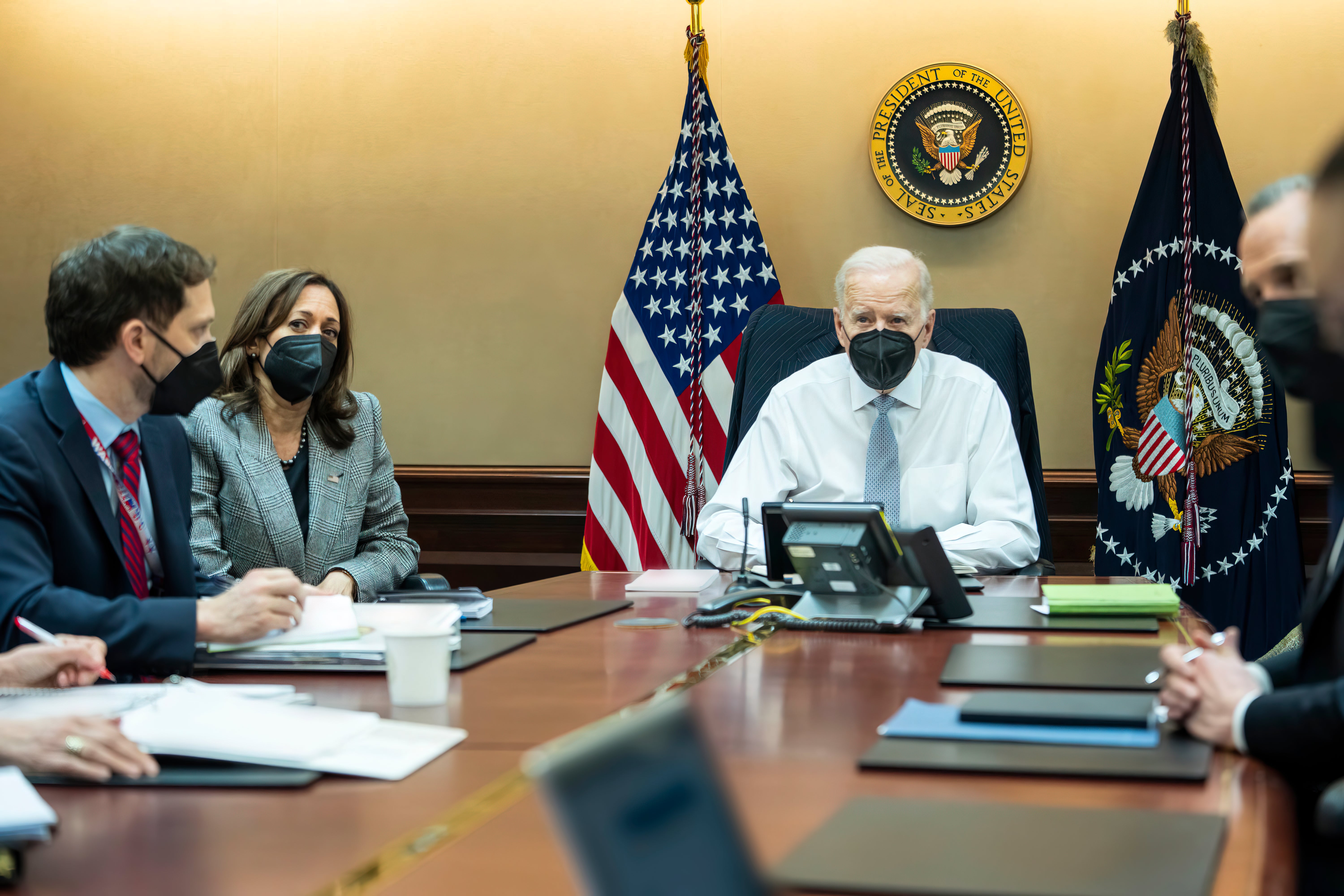 President Joe Biden and Vice President Kamala Harris watch the raid that killed Isis leader