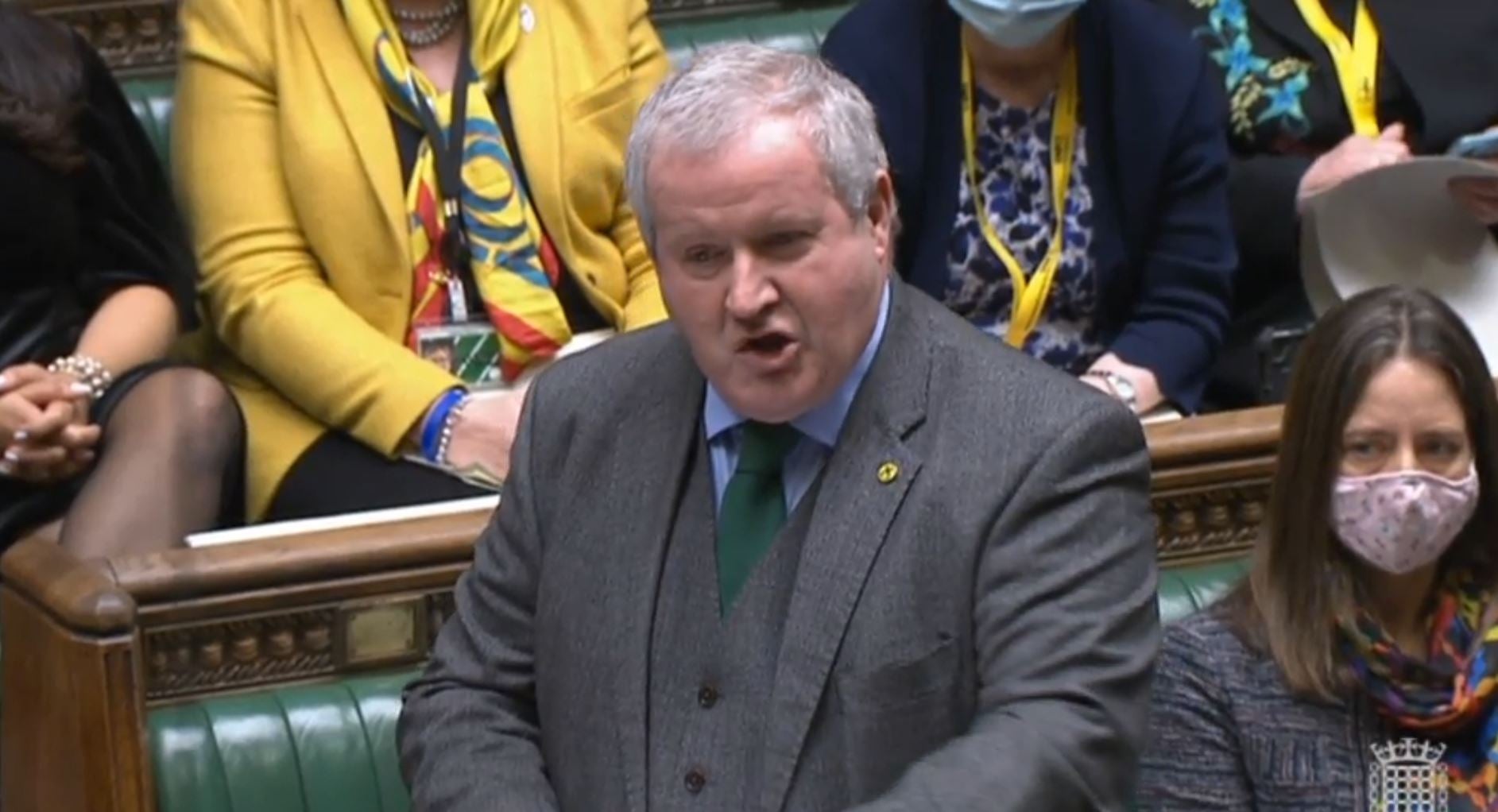 SNP Westminster leader Ian Blackford left the Commons chamber on Monday after accusing Boris Johnson of having ‘wilfully misled’ MPs