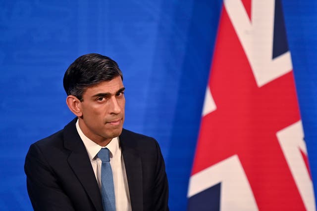 <p>Chancellor Rishi Sunak told reporters on Thursday that the impact of higher energy bills would be felt in most households this year</p>