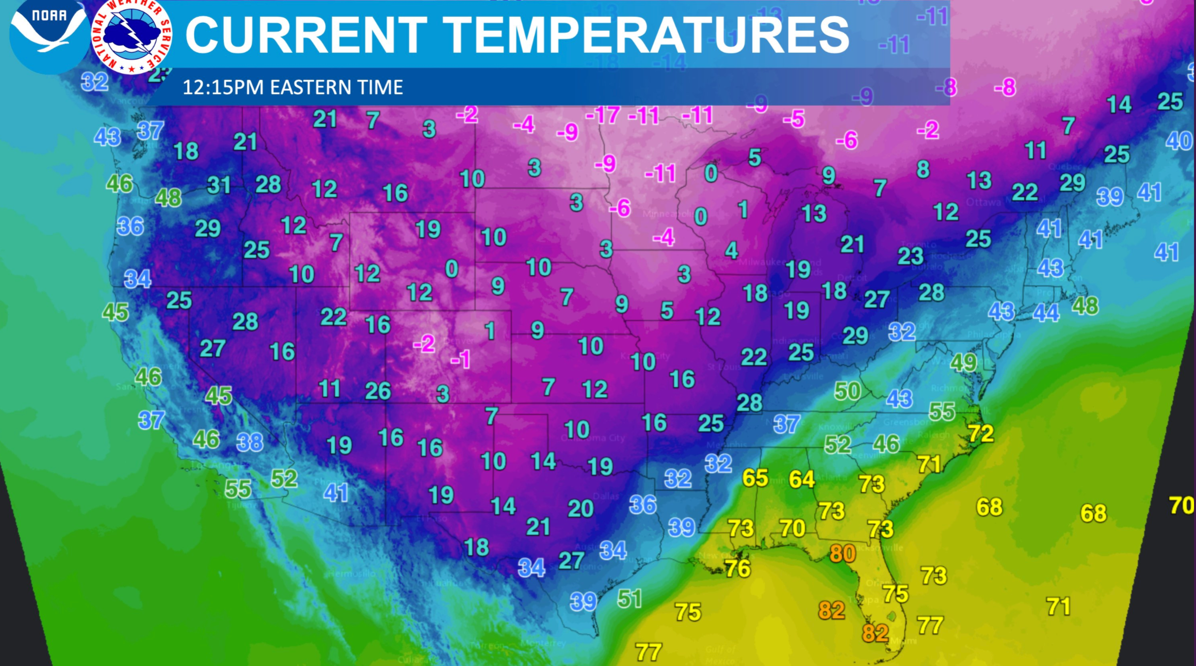 <p>Las temperaturas descendieron drásticamente en todo el país desde el jueves debido a que la tormenta invernal afectó a un gran número de estados </p>