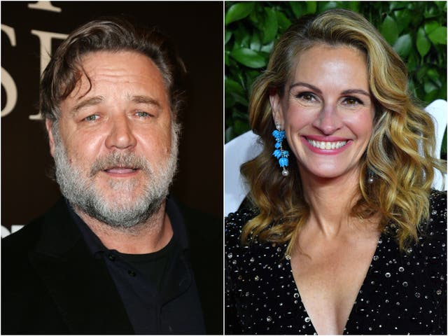 <p>Russell Crowe and Julia Roberts</p>
