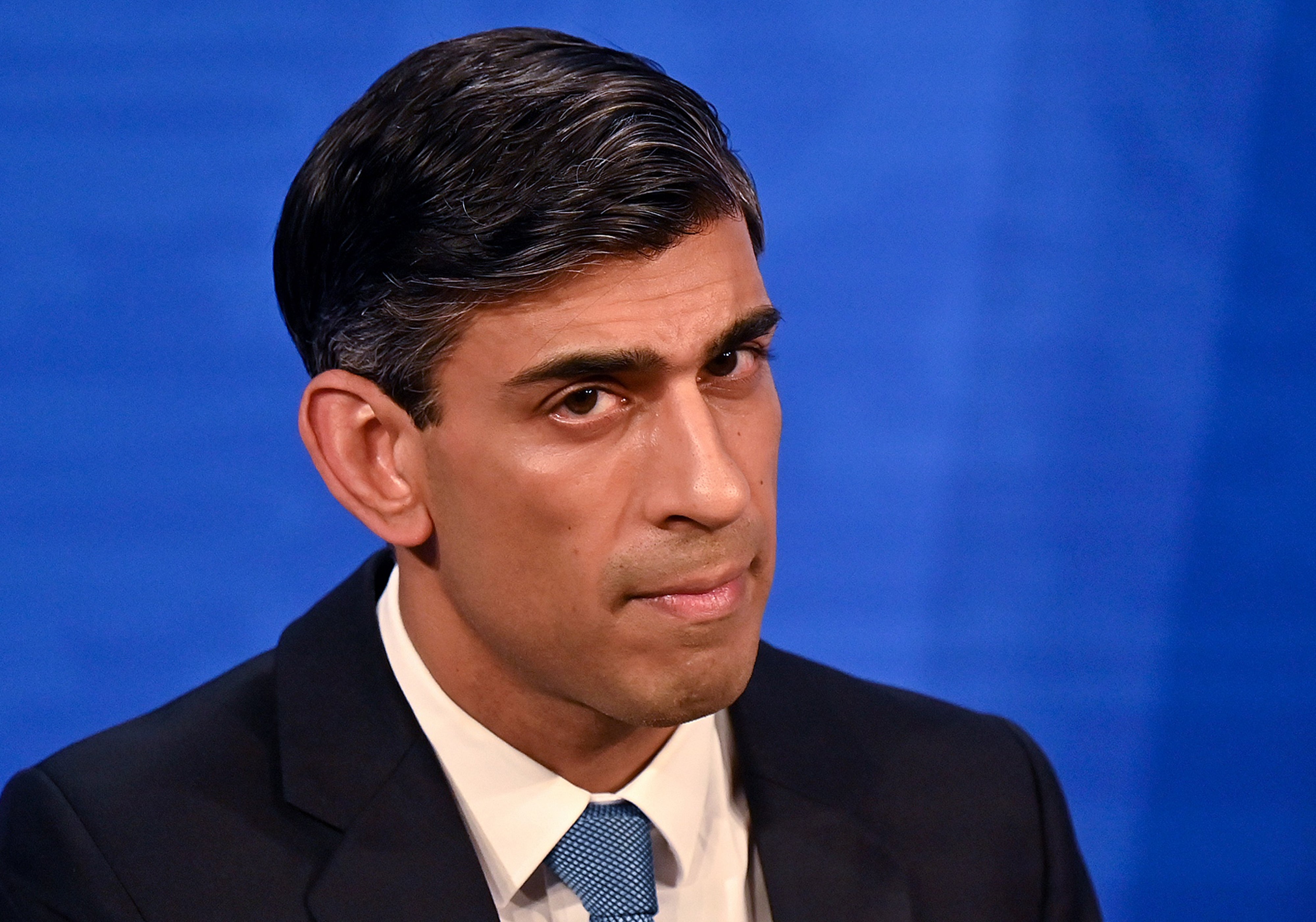 Chancellor Rishi Sunak speaking at a press conference in Downing Street on Thursday (Justin Tallis/PA)