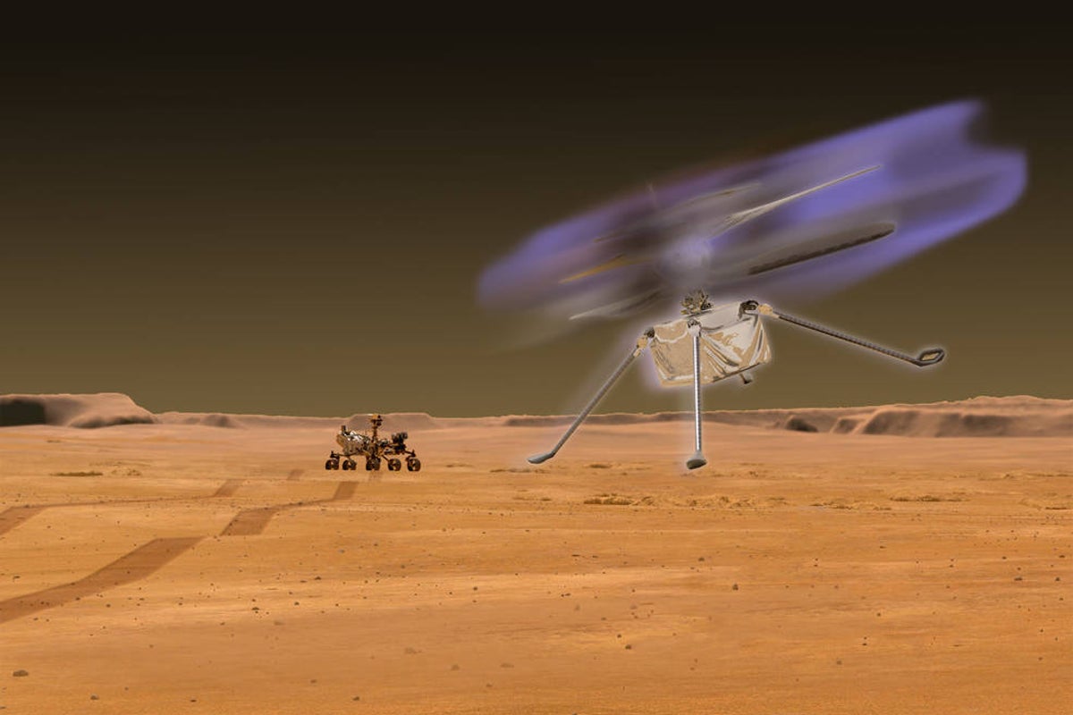 Nasa says helicopters will start glowing on Mars