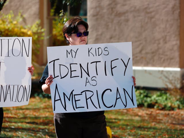 <p>A protest against so called Critical Race Theory being taught in New Mexico schools</p>