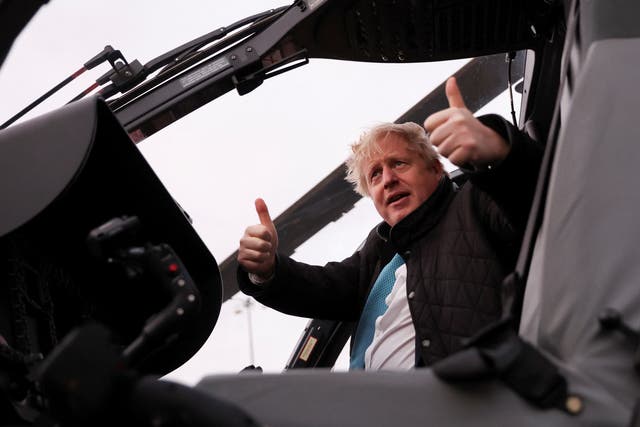 Boris Johnson quoted The Lion King in a rallying speech to staff (Carl Recine/PA)