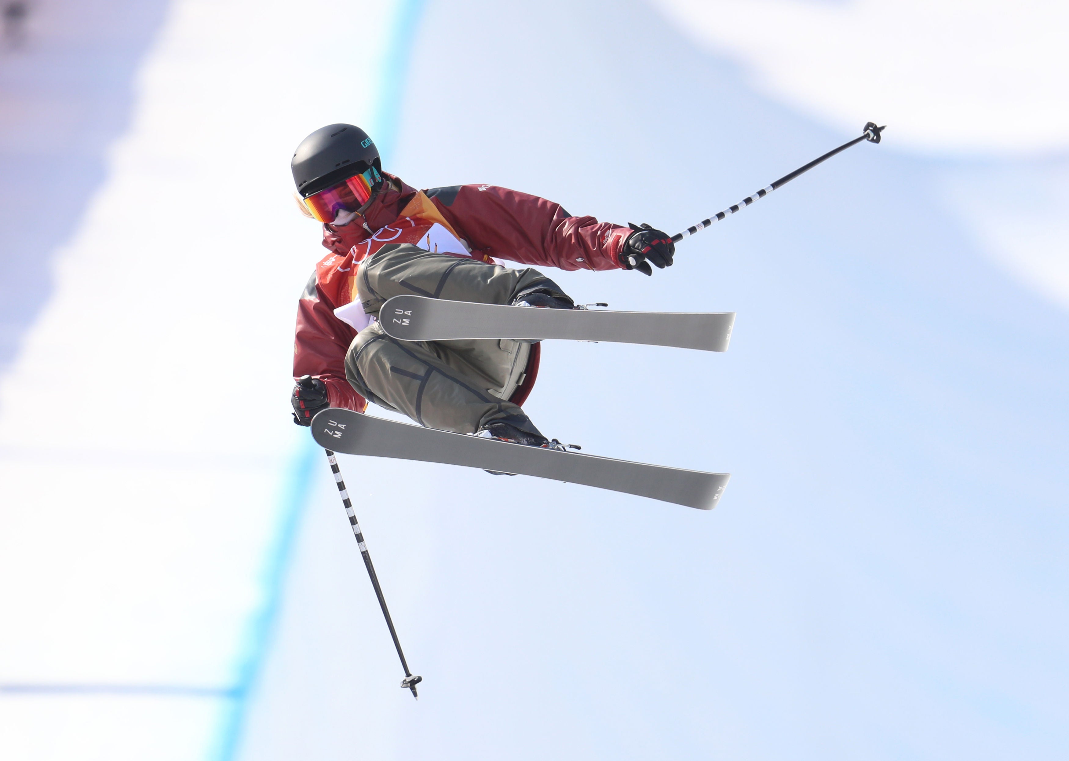 Canada’s Cassie Sharpe in the ski halfpipe final at the 2018 Games (Mike Egerton/PA)