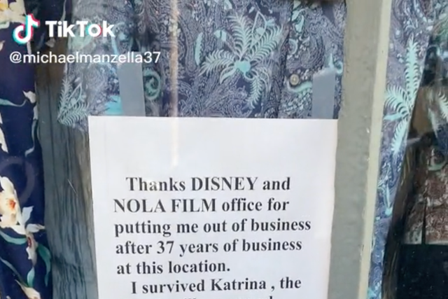 <p>A boutique in New Orleans claimed a Disney film production put it out of business</p>