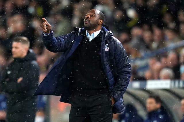 Patrick Vieira insisted he is happy with his Crystal Palace squad despite a lack of new faces (Nick Potts/PA)