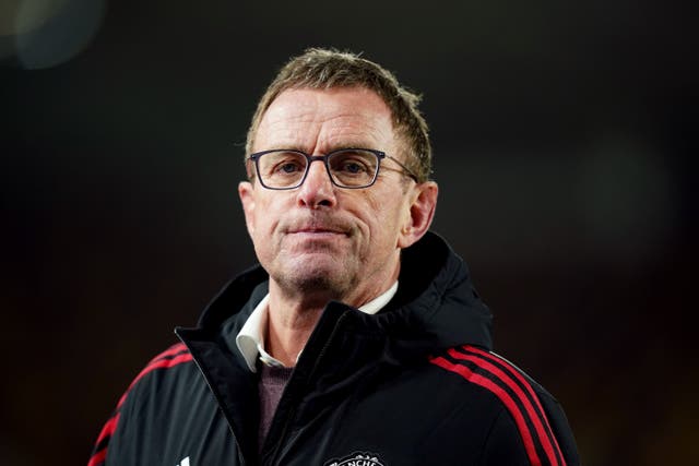 Manchester United manager Ralf Rangnick saw his side dumped out of the FA Cup (Mike Egerton/PA)