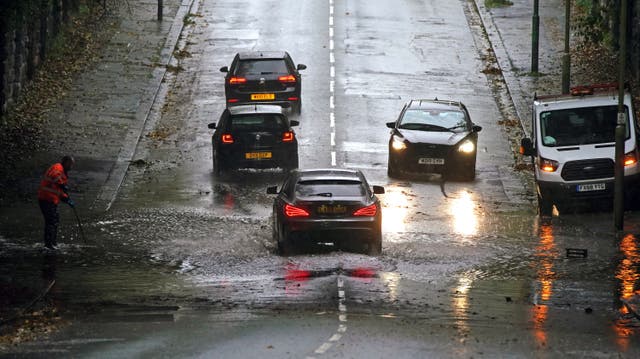 Flooding on roads (Peter Byrne/PA)