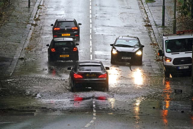 Flooding on roads (Peter Byrne/PA)
