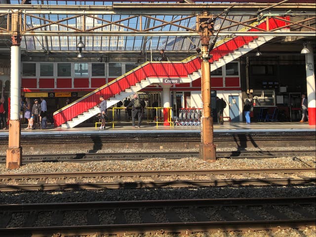 <p>Well connected: Crewe station in Cheshire</p>