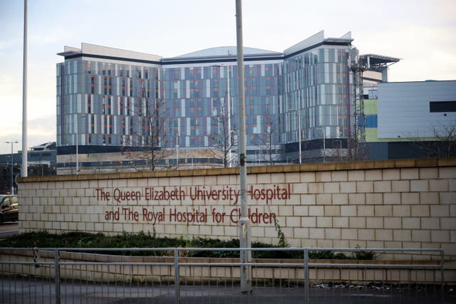 The driver is in critical condition at the Queen Elizabeth University Hospital in Glasgow (Jane Barlow/PA)