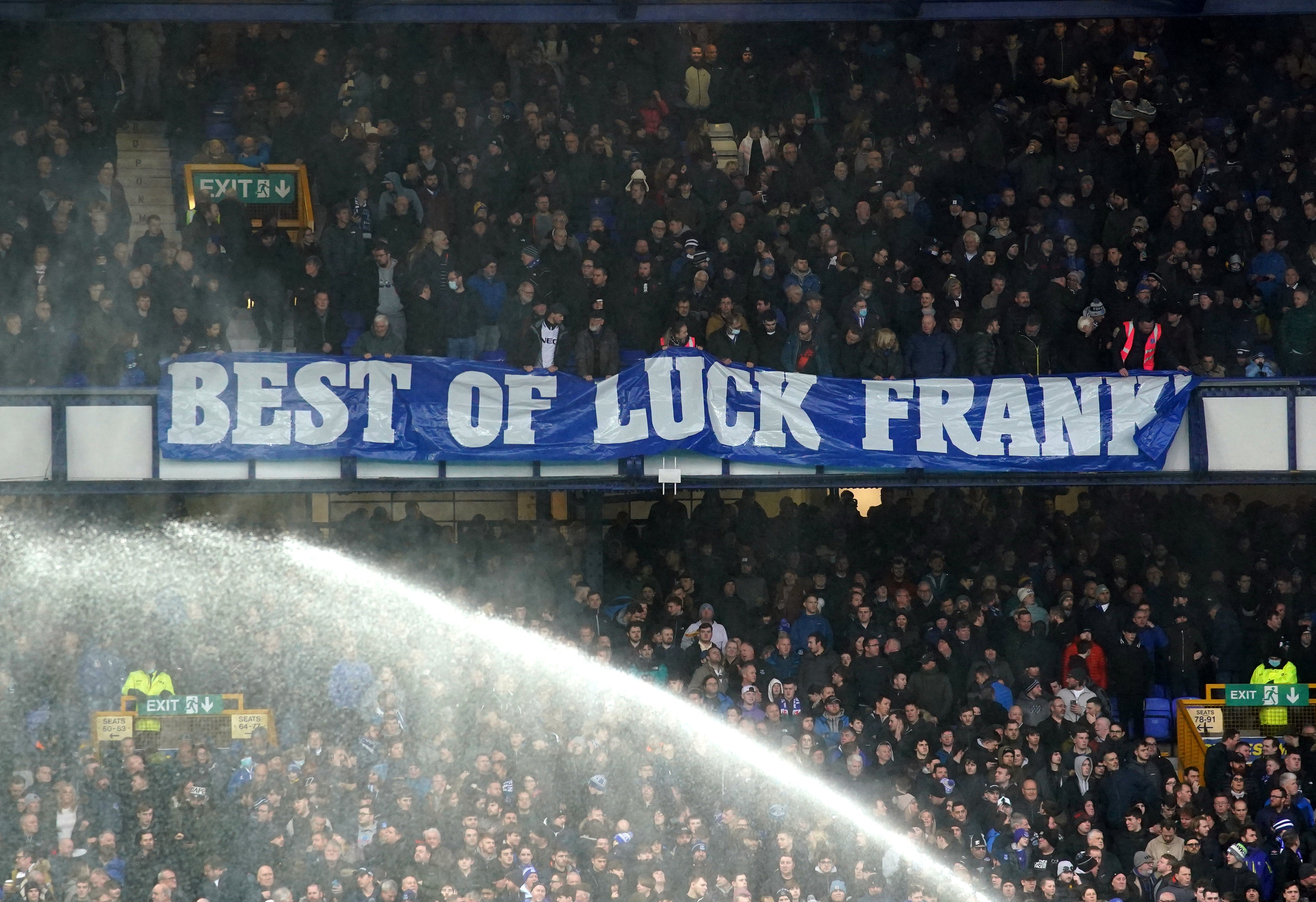 Frank Lampard received a warm welcome at Goodison Park (Peter Byrne/PA)