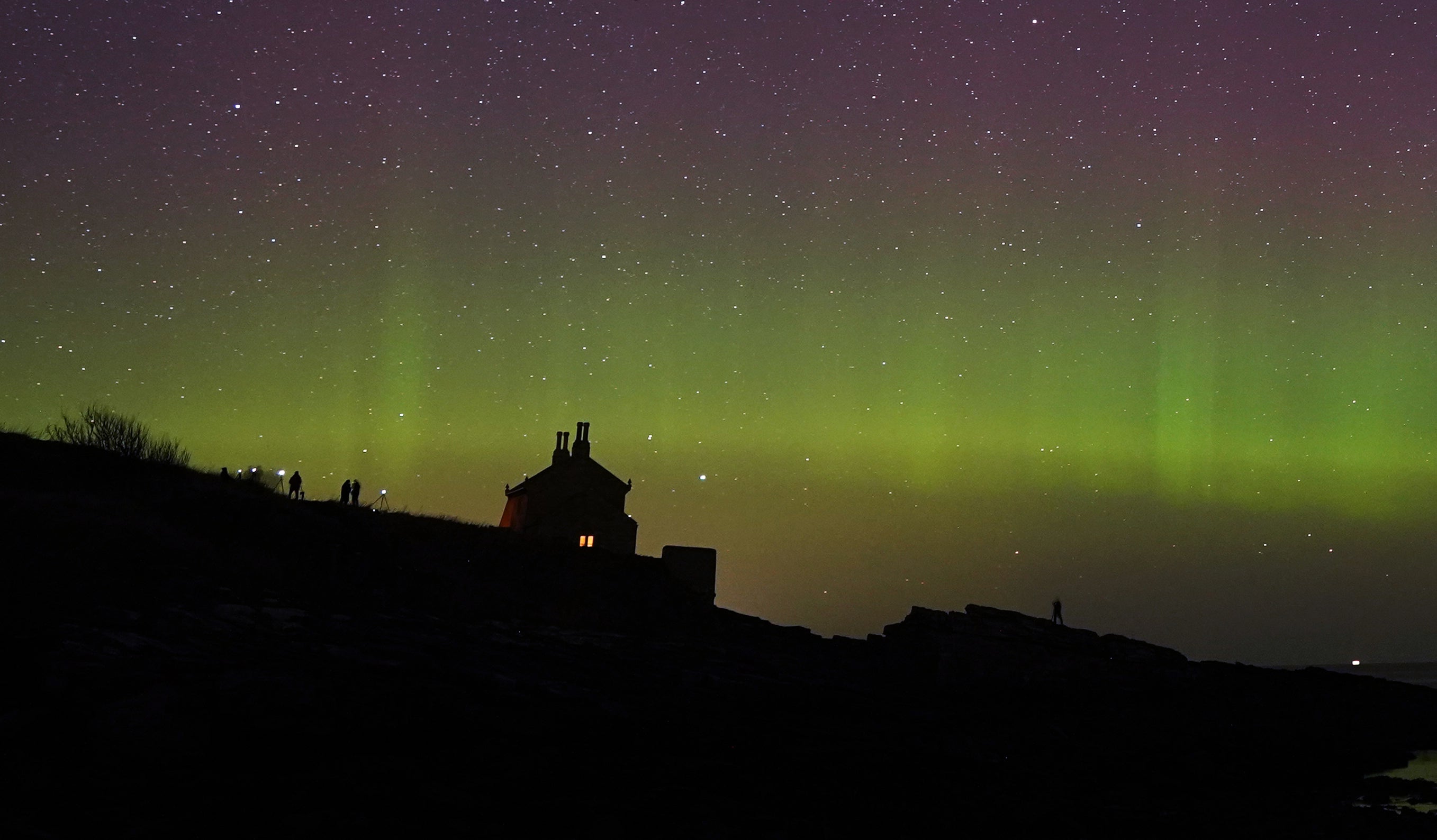 ‘Absolutely stunning’ Northern Lights dazzle over Northumberland