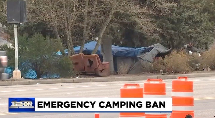 Homeless people are no longer allowed to camp close to highways