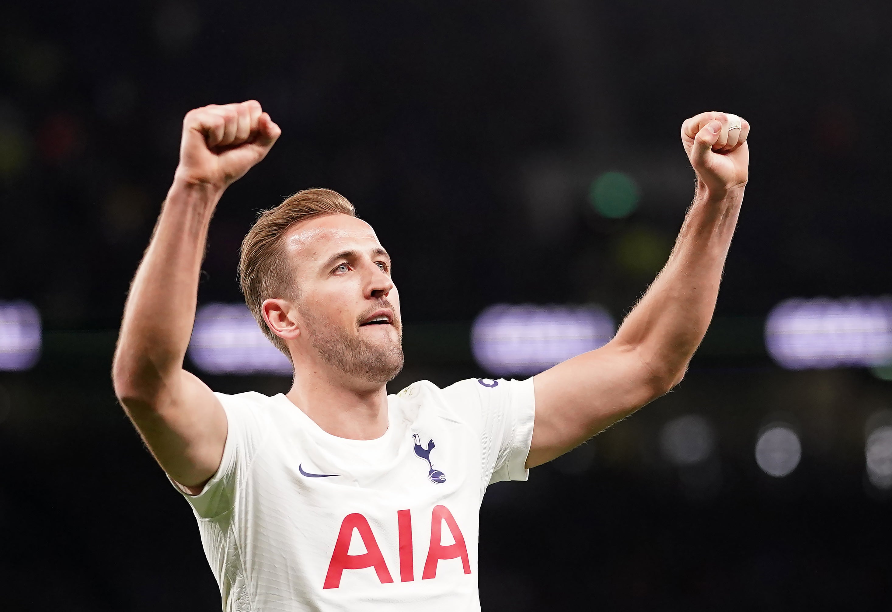 Harry Kane celebrates during Tottenham’s win over Brighton (Adam Davy/PA).