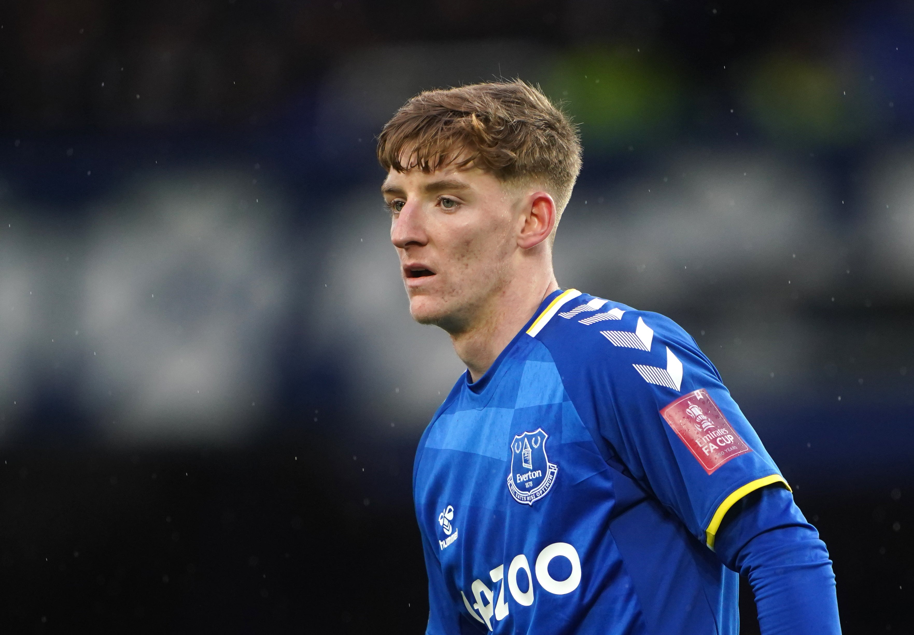 Anthony Gordon impressed new Everton boss Frank Lampard during the 4-1 FA Cup win over Brentford (Peter Byrne/PA Images).