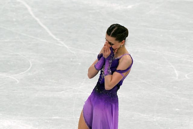 Kamila Valieva became only the fourth woman to land a triple axel at an Olympics (Andrew Milligan/PA)