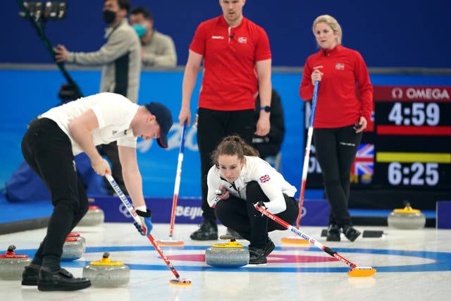 Jennifer Dodds and Bruce Mouat face Norway again for a place in the Olympic final (Andrew Milligan/PA)