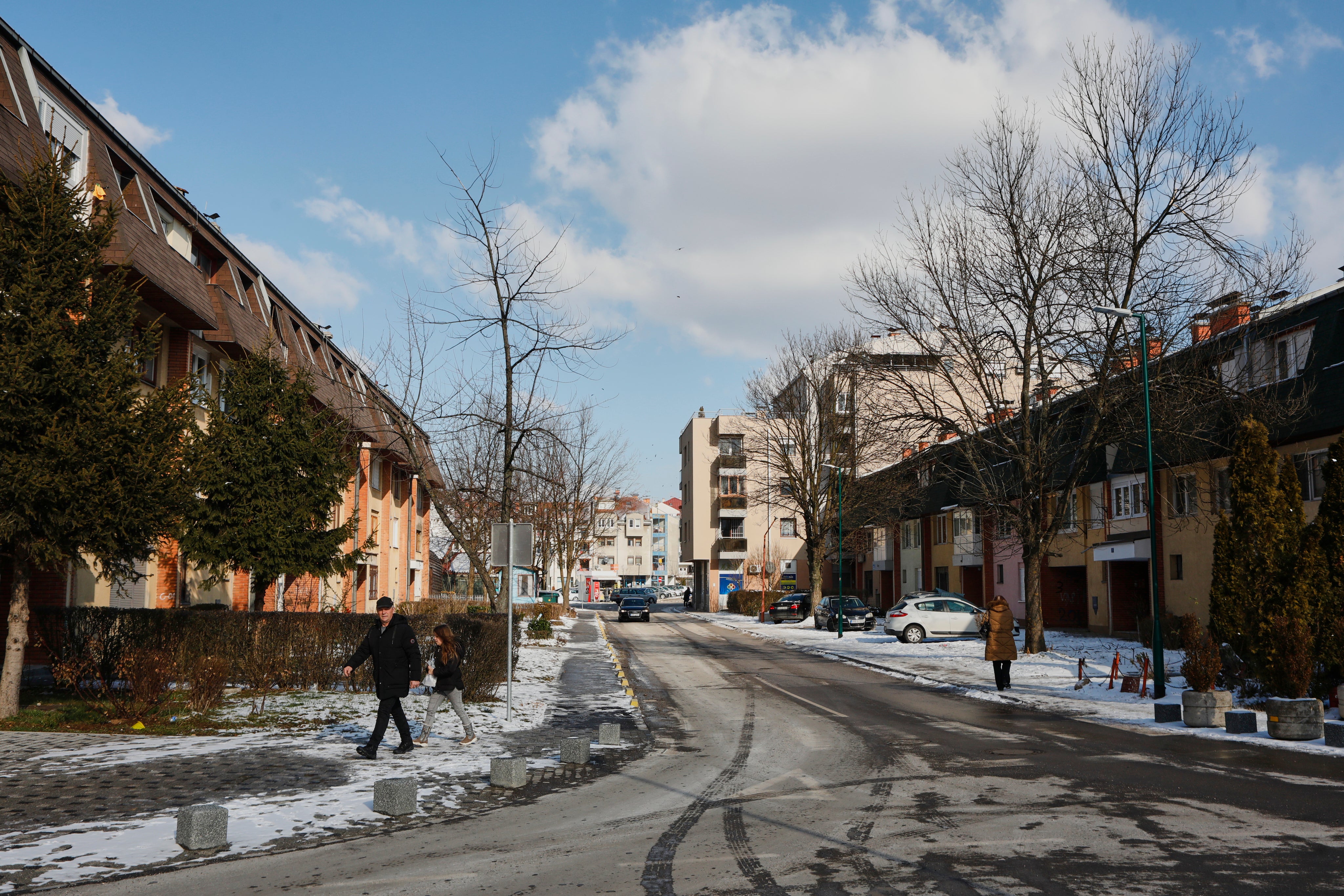 This street marks the border between Republika Srpska and the federal government of Bosnia-Herzegovina