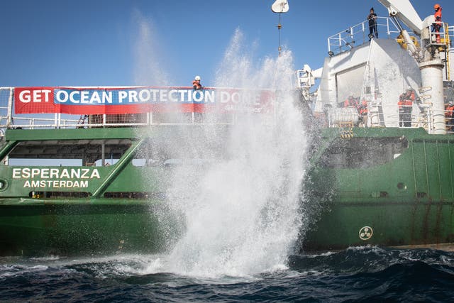 Greenpeace will not be prosecuted for dropping granite boulders in the Offshore Brighton Marine Protected Area in February 2021 (Greenpeace/PA)